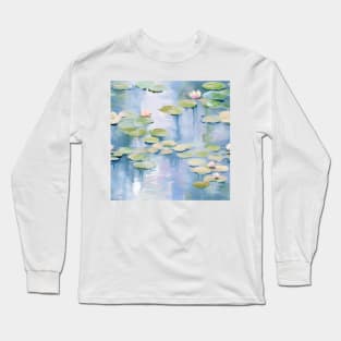 Monet Style Water Lilies 18 Long Sleeve T-Shirt